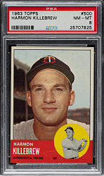 1963 Topps #500 Harmon Killebrew PSA NM-MT 8