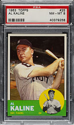 1963 Topps #25 Al Kaline PSA NM-MT 8