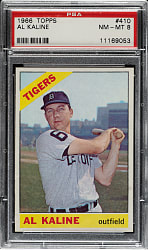 1966 Topps #410 Al Kaline PSA NM-MT 8