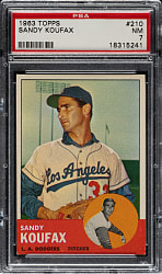1963 Topps #210 Sandy Koufax PSA NM 7