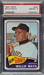 1965 Topps #250 Willie Mays PSA NM-MT 8