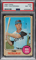 1968 Topps #250 Carl Yastrzemski PSA NM-MT 8