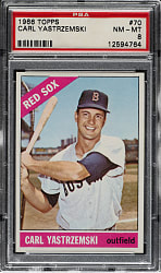 1966 Topps #70 Carl Yastrzemski PSA NM-MT 8