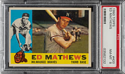 1960 Topps #420 Ed Mathews PSA NM-MT 8