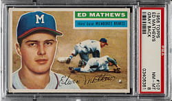 1956 Topps #107 Ed Mathews Gray Back PSA NM-MT 8
