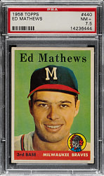 1958 Topps #440 Ed Mathews PSA NM+ 7.5