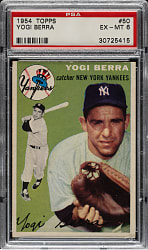 1954 Topps #50 Yogi Berra PSA EX-MT 6