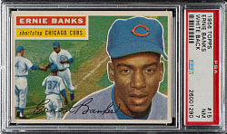 1956 Topps #15 Ernie Banks White Back PSA NM 7