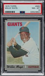 1970 Topps #600 Willie Mays PSA NM-MT 8