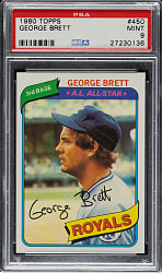 1980 Topps #450 George Brett PSA MINT 9