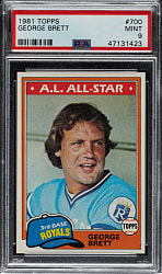 1981 Topps #700 George Brett PSA MINT 9