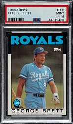 1986 Topps #300 George Brett PSA MINT 9