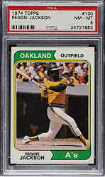 1974 Topps #130 Reggie Jackson PSA NM-MT 8