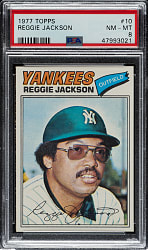 1977 Topps #10 Reggie Jackson PSA NM-MT 8