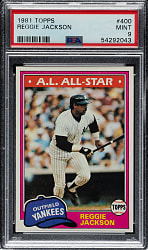 1981 Topps #400 Reggie Jackson PSA MINT 9