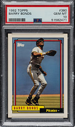 1992 Topps #380 Barry Bonds PSA GEM MINT 10