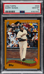 2002 Topps #500 Barry Bonds PSA GEM MINT 10