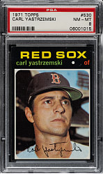 1971 Topps #530 Carl Yastrzemski PSA NM-MT 8