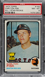 1973 Topps #193 Carlton Fisk PSA NM-MT 8