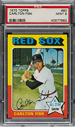 1975 Topps #80 Carlton Fisk PSA MINT 9