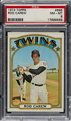 1972 Topps #695 Rod Carew PSA NM-MT 8