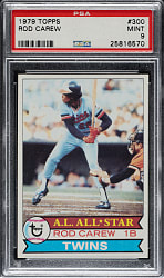 1979 Topps #300 Rod Carew PSA MINT 9