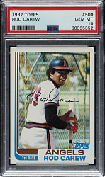1982 Topps #500 Rod Carew PSA GEM MINT 10