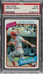 1980 Topps #100 Johnny Bench PSA MINT 9