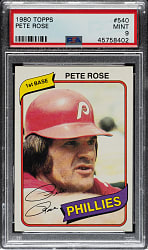 1980 Topps #540 Pete Rose PSA MINT 9
