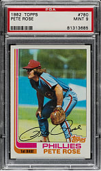 1982 Topps #780 Pete Rose PSA MINT 9