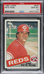 1985 Topps #600 Pete Rose PSA GEM MINT 10