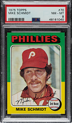 1975 Topps #70 Mike Schmidt PSA NM-MT 8
