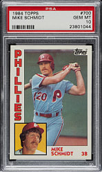 1984 Topps #700 Mike Schmidt PSA GEM MINT 10