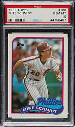 1989 Topps #100 Mike Schmidt PSA GEM MINT 10