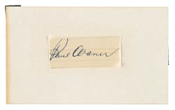 Paul Waner Cut Signature
