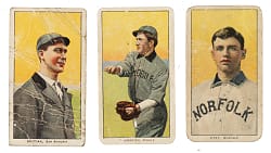 1909-1911 T206 White Border Southern Leaguer Trio Including Two Brown Hindu Backs