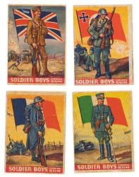 1933 R142 Goudey "Soldier Boys" Complete Set (24) Plus Wrapper and Nine Flag Patches