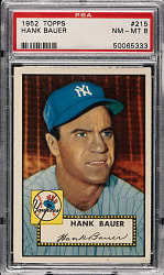 1952 Topps #215 Hank Bauer PSA NM-MT 8