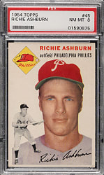 1954 Topps #45 Richie Ashburn PSA NM-MT 8
