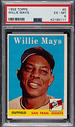 1958 Topps #5 Willie Mays PSA EX-MT 6