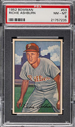 1952 Bowman #53 Richie Ashburn PSA NM-MT 8