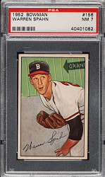 1952 Bowman #156 Warren Spahn PSA NM 7
