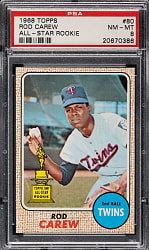 1968 Topps #80 Rod Carew PSA NM-MT 8