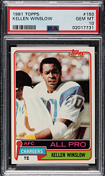 1981 Topps Football #150 Kellen Winslow Rookie PSA GEM MINT 10