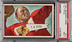 1952 Bowman Large Football #17 Y.A. Tittle PSA NM 7