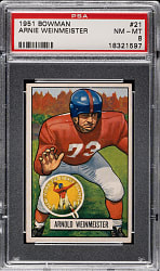 1951 Bowman Football #21 Arnie Weinmeister Rookie PSA NM-MT 8