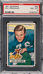 1951 Bowman Football #62 Lou Creekmur Rookie PSA NM-MT 8