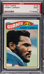 1977 Topps Football #146 Harry Carson Rookie PSA MINT 9