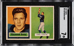 1957 Topps Football #94 Raymond Berry Rookie SGC NM 7