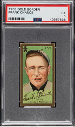 1911 T205 Gold Border Frank Chance PSA EX 5